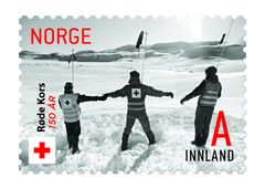 Posten gir 21. februar 2015 ut fire frimerker for å markere at Norges Røde Kors feirer 150 år i 2015. Dette bilder viser hjelpekorps.