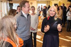 F.v. Ingun Berget i Bright Products, Utenriksminister Børge Brende, Adm. dir. i Innovasjon Norge Anita Krohn Traaseth og H.K.H. Kronprinsesse Mette-Marit.