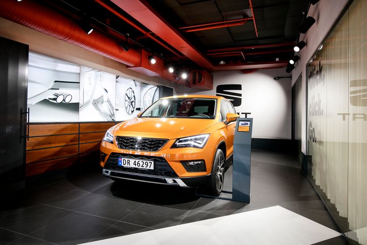 SEAT Ateca på SEATs nye showroom på Ulven i Oslo.