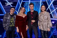 The Voice finalister: Oskar Øiestad, Steffi Buie, Edward Mustad og Maria Halsne.