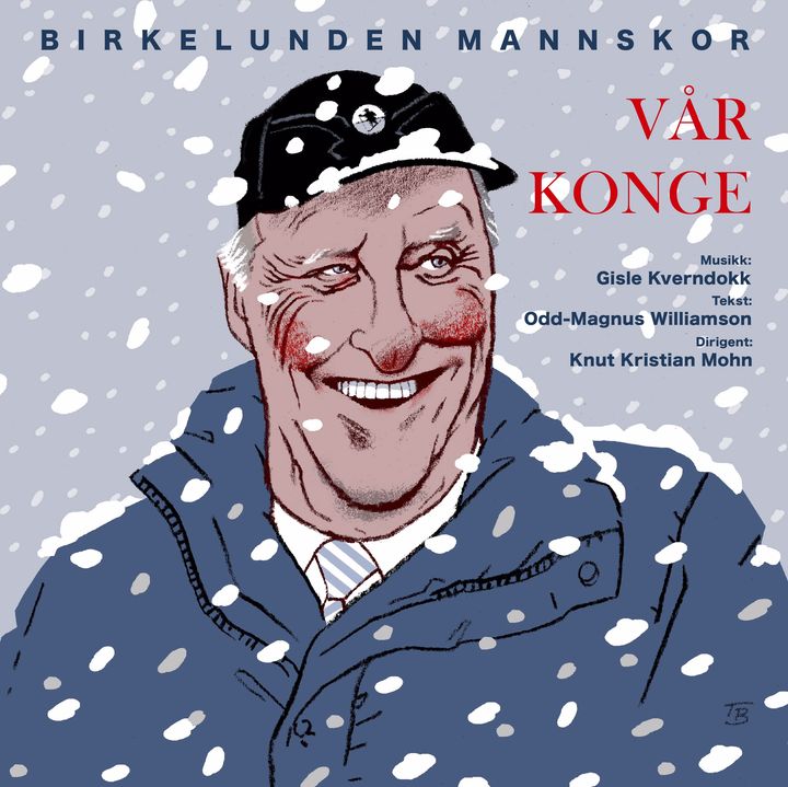 Vår Konge» slippes på Grappa Musikkforlag på fredag. Illustrasjon: Trond Bredesen.