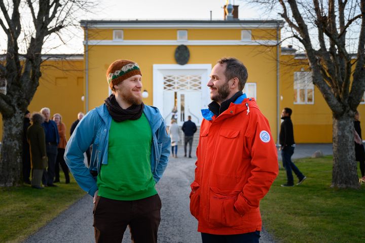 Are Lothe Kolbeinsen og Ulrik Ibsen Thorsrud fra musikktrioen Parallax. Foto: Erik Fosheim Brandsborg/Kulturtanken