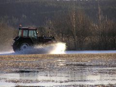 Flom i Isesjøen i 2008. Foto: NVE