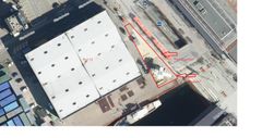 Oversiktskart. Området for parken avmerket.