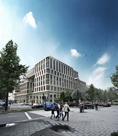 Kontorbygget i Universitetsgata 7-9 blir et fremtidsrettet kontorbygg . (Illustrasjon: Cubo arkitekter)