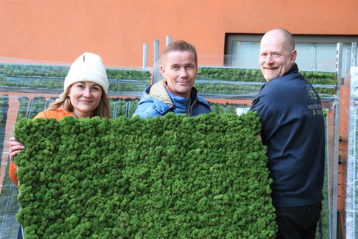 Daglig leder Heidi Foss i Norsk Mose & Design og teknisk sjef Jostein Bratten i KLP Eiendom.