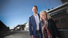 Sivas administrerende direktør Espen Susegg sammen med næringsminister Monica Mæland. Foto: NFD.