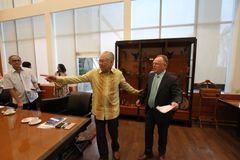 Fiskeriminister Per Sandberg med Indonesias handelsminister. Foto: NFD