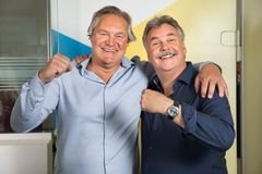 Bent Svele og Harald Bredeli kommenterer alle kampene på TV 2-kanalene. Foto: Espen Solli, TV 2