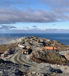 Vindkraftutbygging Harbaksfjellet, Åfjord i Trøndelag. Ledd i Fosen Vind. Foto: Line Harbak