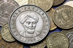 Al-Farabi på Kasakhstans 1993-mynt (bildekilde: Depositphotos/Wrangel)