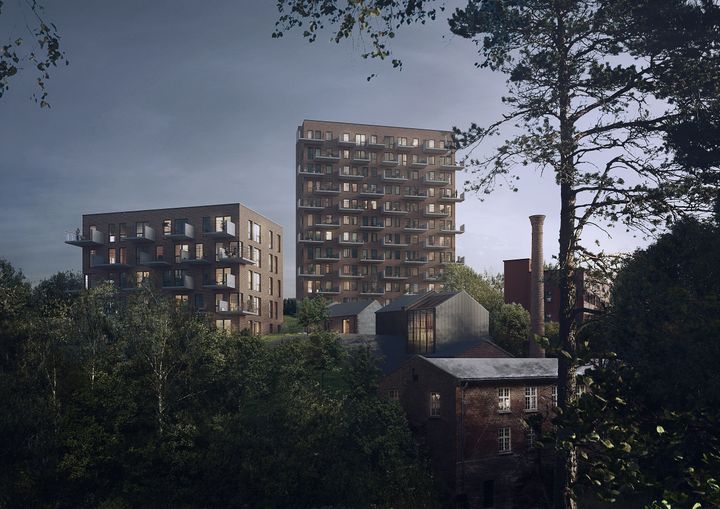 Kværnerhøyden is localized on Nygårdshøyden by Svartdalsparken in Oslo. Fredensborg Bolig AS, arkitekt er Dyrø & Moen Arkitekter