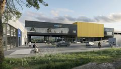 Helgesen Tekniske Bygg skal bygge et nytt næringsbygg i Kokstad Mobilitetspark i Bergen. Ill. SE Arkitektur.