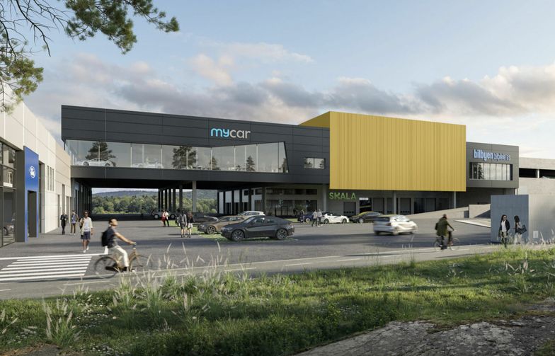Helgesen Tekniske Bygg skal bygge et nytt næringsbygg i Kokstad Mobilitetspark i Bergen. Ill. SE Arkitektur.