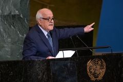 FN markerte den internasjonale solidaritetsdagen for det palestinske folk 29. november. Riyad Mansour, permanent observatør av Staten Palestina til FN, taler under Generalforsamlingens møte om Palestina-spørsmålet. Foto: UN Photo/Eskinder Debebe.