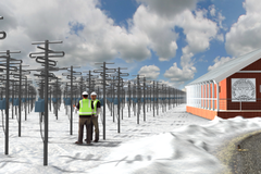 Det nye radarnettverket lokalisert i Norden vil se større deler av atmosfæren av gangen og ta tredimensjonale bilder som gir nye andre muligheter til å studere atmosfæren og ionosfæren. (Illustrasjon: EISCAT Scientific Association)