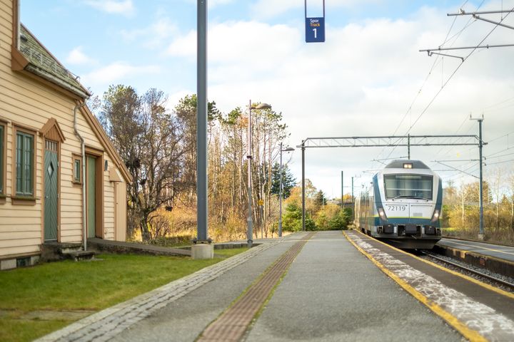 Brusand stasjon på Jærbanen. FOTO: John Petter Nordbø.