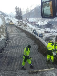 Fra anleggsarbeidet. Foto: NVE
