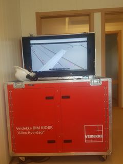 BIM-kiosk på E6 Arnkvern - Moelv. Foto Veidekke.