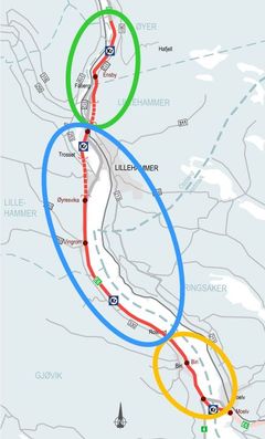 E6 Moelv - Øyer deles i tre konkurranser.