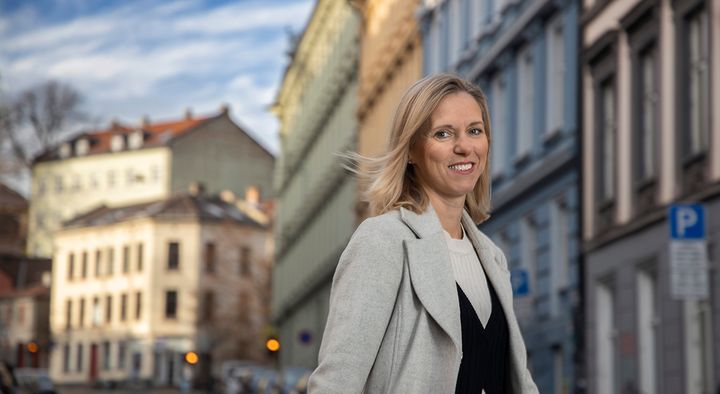 - Vi skal strekke oss langt for å hjelpe kundene våre i en vanskelig tid, sier konserndirektør Marianne Gjertsen Ebbesen i OBOS. Foto: Trygve Indrelid