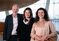 Geir Bergkastet, administrerende direktør, Randi Stene, operasjef og Ingrid Lorentzen, ballettsjef. Foto: Erik Berg