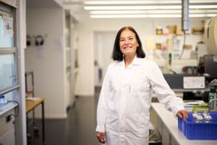 Åsa Frostegård er professor ved fakultet for kjemi, bioteknologi og matvitenskap på NMBU. Hun forsker på bakterier som kan hjelpe oss med å redusere klimagassutslipp.
Foto: Alexander Benjaminsen / NMBU