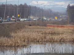 Åkersvika naturreservat med dagens E6 (Foto: Nye Veier).