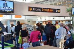 Sikkerhetskontrollen ved Stavanger lufthavn Sola. Foto: Avinor