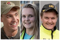 Didrik (til venstre) og AF-lærlingene Ingrid og Olav er i finalen. Foto: Norges hyggeligste håndverker.