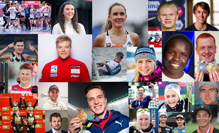 De nominerte til Årets kvinnelige og mannlige sportsprestasjoner. Foto: NRK /Scanpix