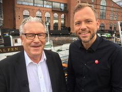 Davy Wathne og partileder Audun Lysbakken, partileder for SV. Foto: TV 2