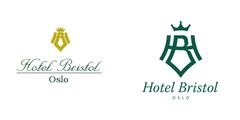 Til venstre ser vi den gamle logoen og til høyre den nye. Foto: Hotel Bristol