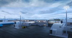 Slik blir nye Tromsø lufthavn etter utbyggingen.