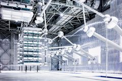 Utsnitt av ultrahøyspent omformerstasjon tilsvarende den som bygges mellom Raigarh-Pugalur i India (Illustra-sjonsfoto ABB).