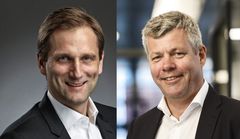 Konsernsjef Petter Hellman i Møller Mobility Group (tv) og Sverre Helno, administrerende direktør for Møller Bil.
