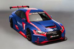 Audi RS 3 LMS. Bildet er en illustrasjon og de endelige fargene og samarbeidspartnere blir presentert nærmere sesongstart. (Fotomontasje: Christer GlaciusDesign Stormark)