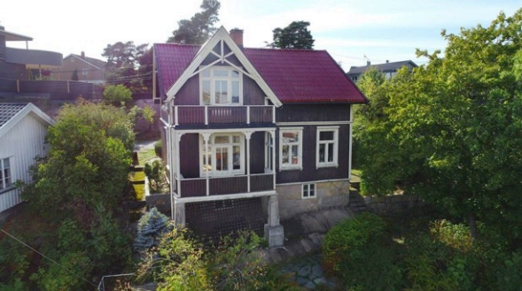 Sveitservillaen i Fredrikstad sentrum mottok 200.000 kroner fra Kulturminnefondet. Foto: Privat