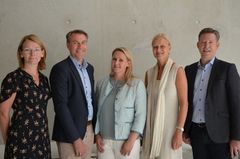 F.v. Retaildirektør i ST1 Anita Sørlundsengen, Director Marketing & Communication i Circle K Kjetil Foyn, Markedsdirektør i Circle K Ann Helen Våge, adm.dir. i NorgesGruppen Servicehandel Marianne Ødegaard Ribe og direktør for Virke KBS Torstein Schroeder.