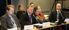 Ivar Myklebust (nummer to fra venstre) leder Norges delegasjon og holdt det norske åpningsinnlegget i møtet. Foto: Miljødirektoratet.