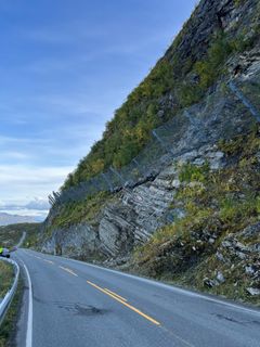 Lørdag skal rasstedet på E6 på Kvænangsfjellet sikres. Foto: Karl Martin Eriksen, Statens vegvesen