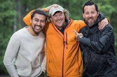 Stian Sandø, Lars Monsen, Tarjei Strøm. Foto: Kim Erlandsen/NRK