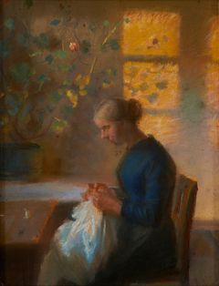 Anna Ancher: Pige, der syr. Uden år. Den Hirschsprungske Samling.