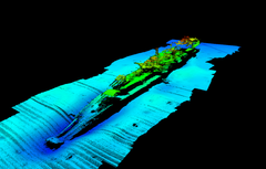 Avansert teknologi har gjort det mulig å lage en sonar-animasjon av vraket.