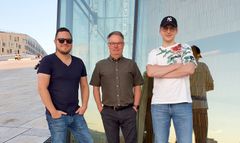 Eirik Andersen (Hammerfest), André Jenssen (Longyearbyen) og Alexey Pavlovskiy (Tromsø). Foto: Glass og Fasadeforeningen