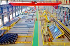 An automated production line at the China Railway Shanhaiguan Bridge Group Co. in Qinhuangdao, Hebei Province, north China​.