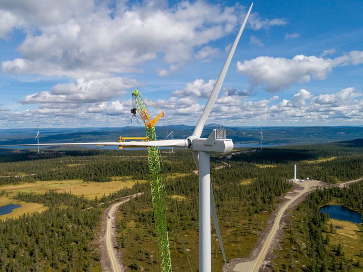 Kanonaden Entreprenad skal utføre anleggsarbeidet for en ny vindpark i Uppvidinge kommune sør i Sverige. Foto: Joakim Lagercrantz, OX2