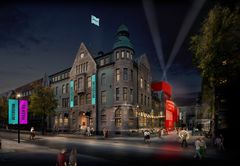Skisse, Posten Moderne og Nye Hjorten Teater i Trondheim
