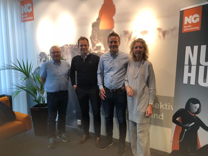 F.v. Morten Trevland (Daglig Leder, MRI AS), Frederic Kristoffersen (Styreleder, MRI AS), Jarle Hansen (CFO, IBKA Norge AS), Mette Whist Nordhus (Daglig Leder, Eivind Koch Rørinspeksjon AS)