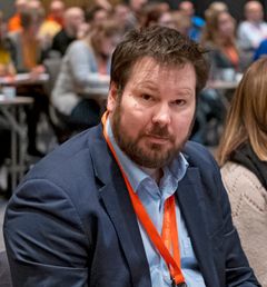 Hovedtillitsvalgt Einar Kaldhol i Parat Politi. Foto: Ned Alley.